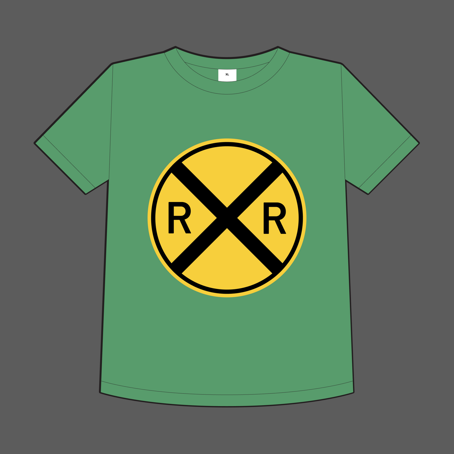 "Railroad Crossing" Men's T-Shirt