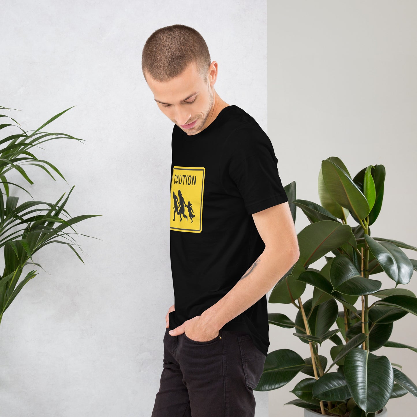 "Caution" Men's T-Shirt